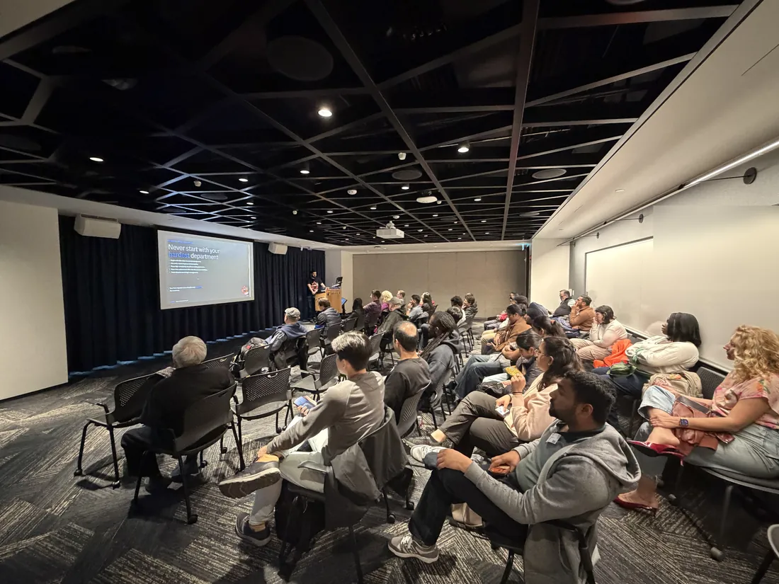 A full room at Microsoft's Gastown office for Workplace Ninjas Vancouver 2026